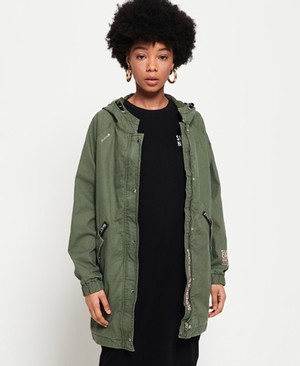 Superdry Bianca Oversized Parka Női Kabát Khaki | ZJFBP2910